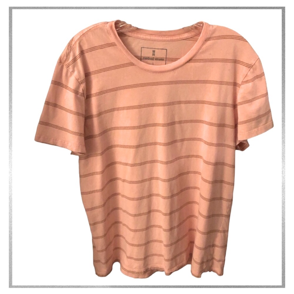 3 for $20! Mutual Weave peachy pink cotton tee lg